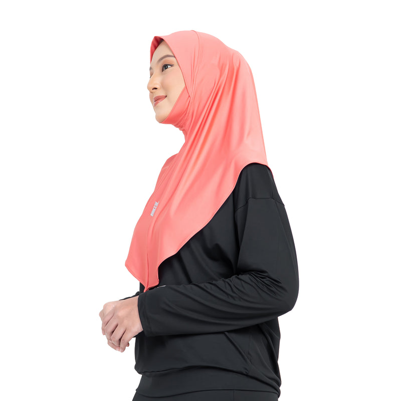 Daily Run Long Essential Hijab Coral Blossom