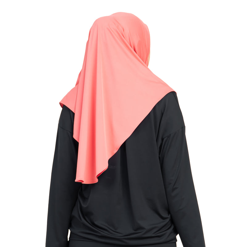 Daily Run Long Essential Hijab Coral Blossom
