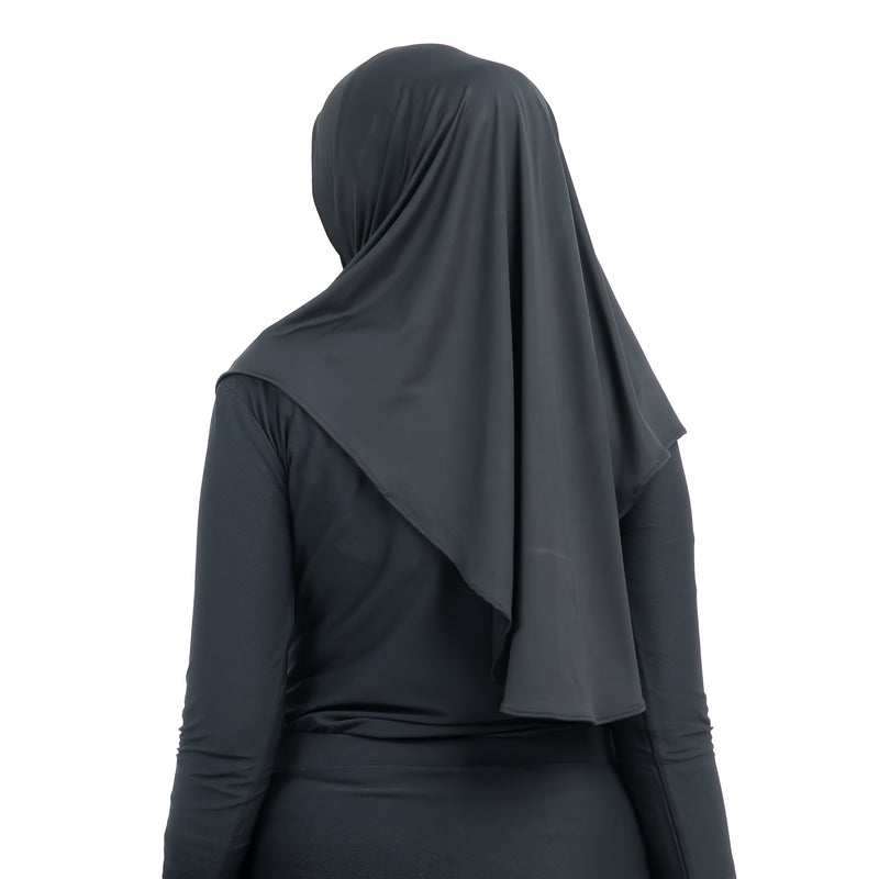 Daily Run Long Essential Hijab Black