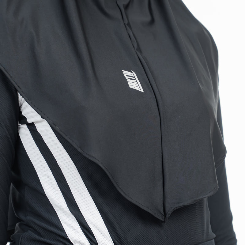 Daily Run Long Essential Hijab Black