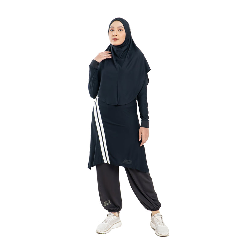 Long Stripe Basic Black - White