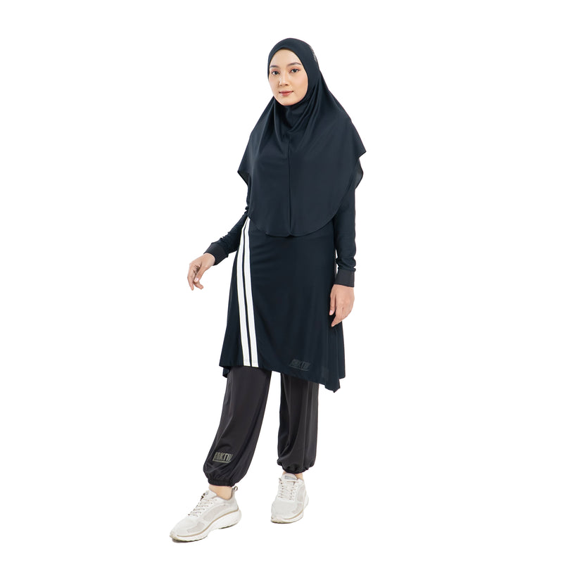 Long Stripe Basic Black - White