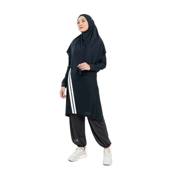 Long Stripe Basic Black - White