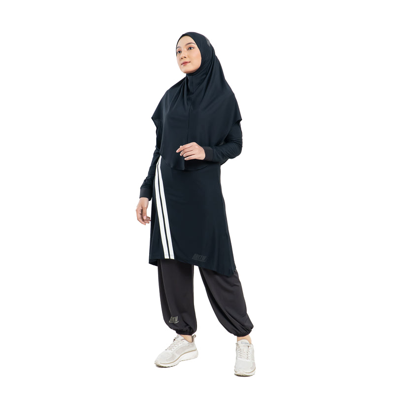 Long Stripe Basic Black - White