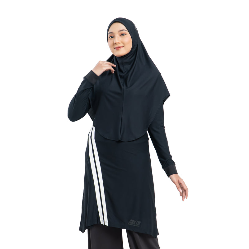 Long Stripe Basic Black - White