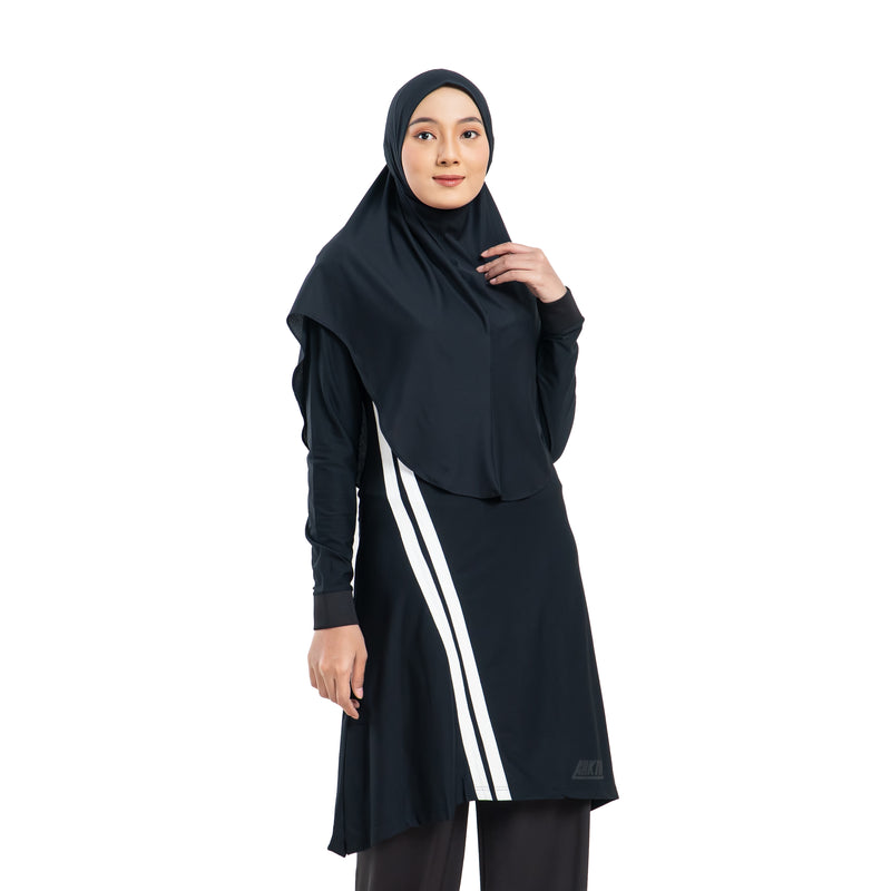 Long Stripe Basic Black - White