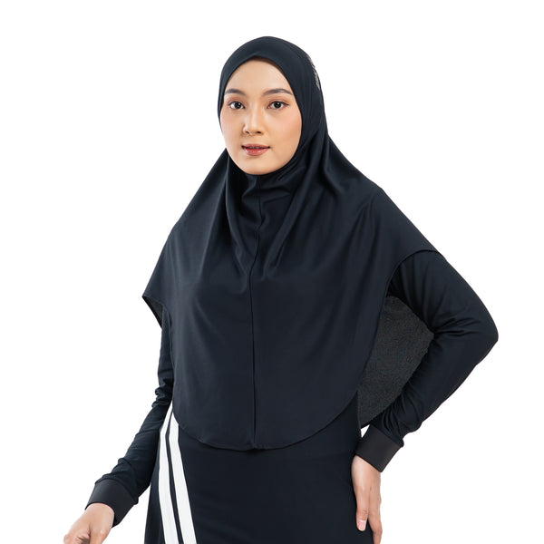 New Mono Dynamic Black (Sport Hijab)