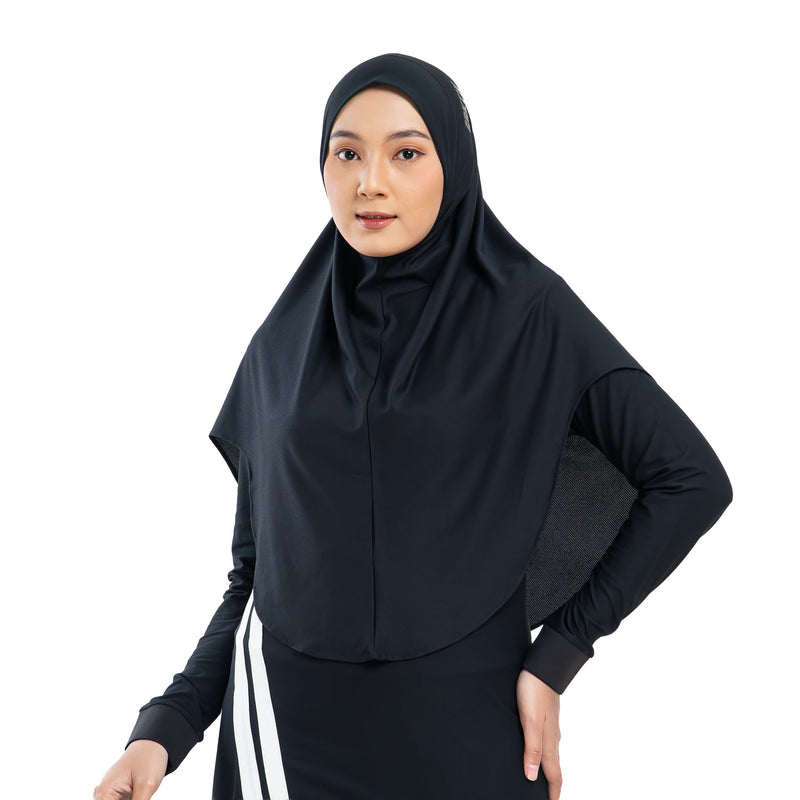 New Mono Dynamic Black (Sport Hijab)