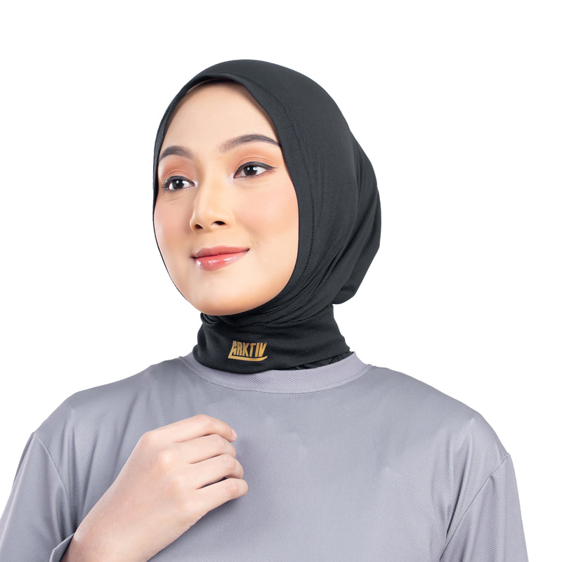 Confident Alpha Hijab Black With Lace x Nycta Gina