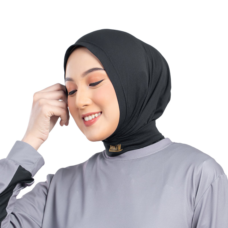 Confident Alpha Hijab Black With Lace x Nycta Gina