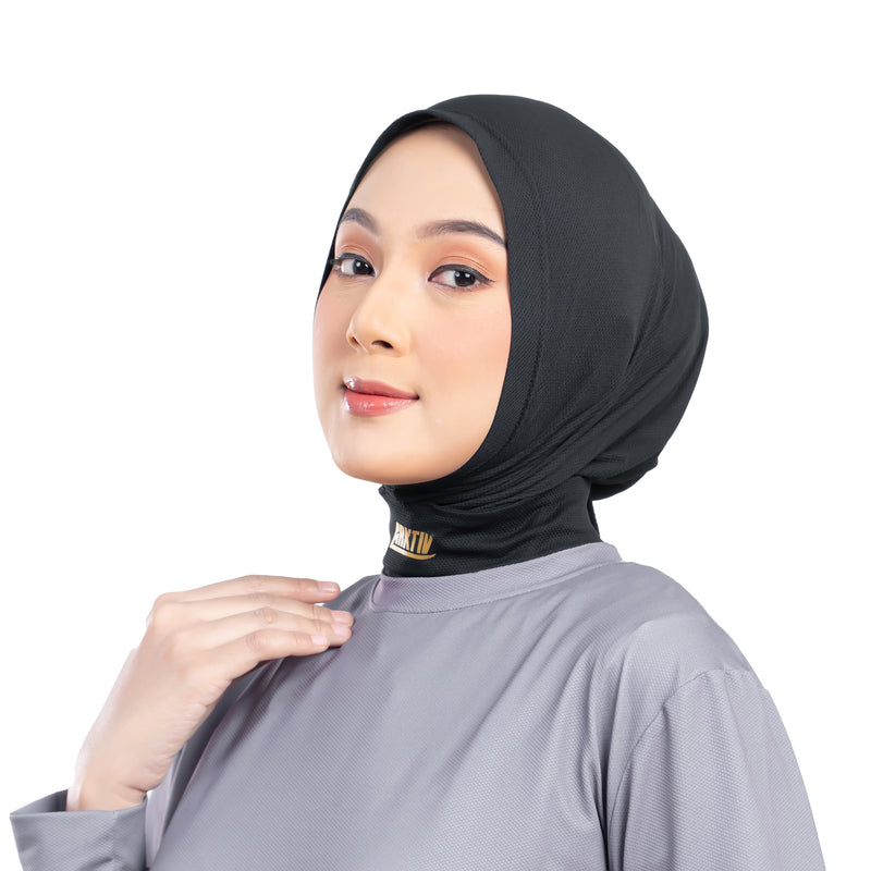 Confident Alpha Hijab Black With Lace x Nycta Gina