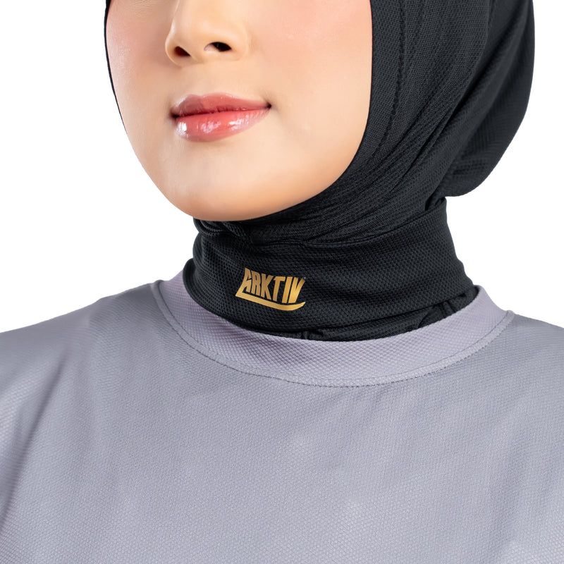 Confident Alpha Hijab Black With Lace x Nycta Gina