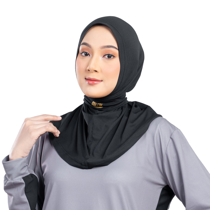 Confident Alpha Hijab Black With Lace x Nycta Gina