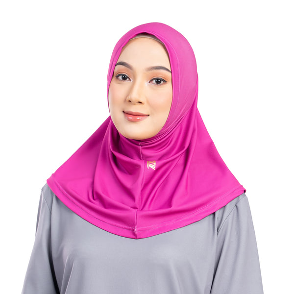 Confident Alpha Hijab Magenta Non Lace x Nycta Gina