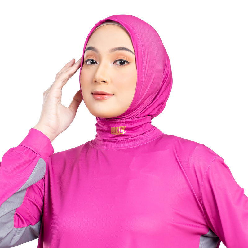 Confident Alpha Hijab Magenta With Lace x Nycta Gina