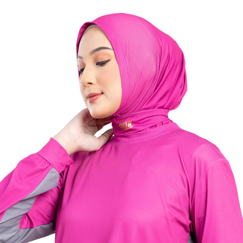 Confident Alpha Hijab Magenta With Lace x Nycta Gina