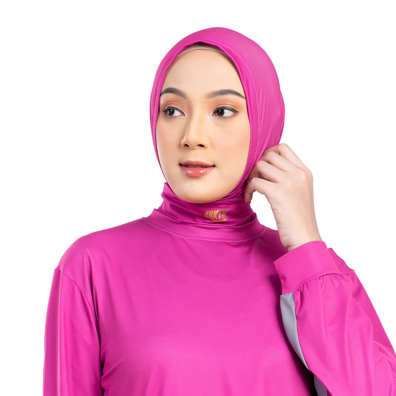 Confident Alpha Hijab Magenta With Lace x Nycta Gina