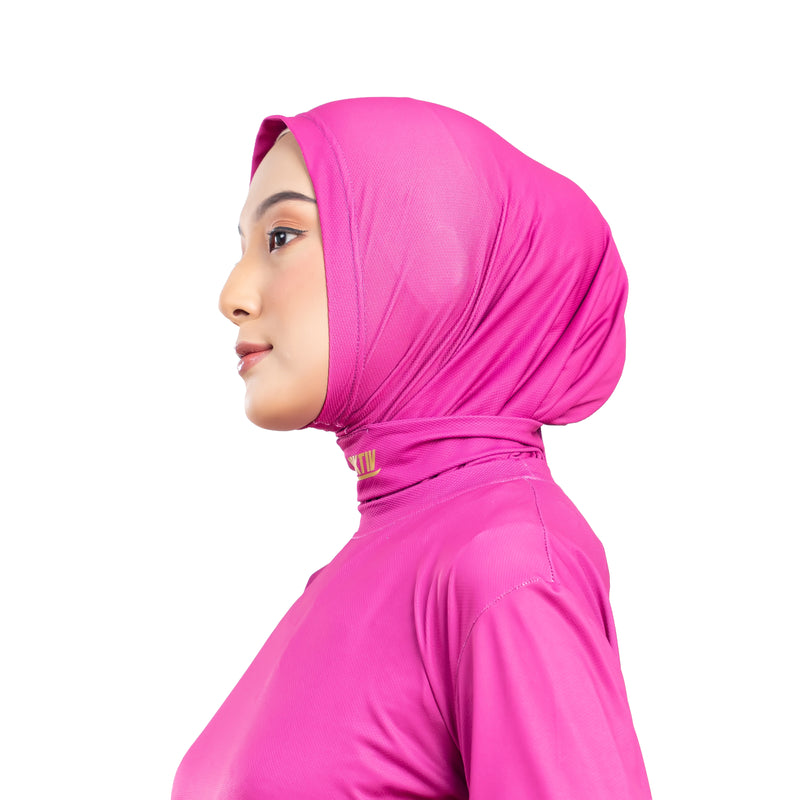 Confident Alpha Hijab Magenta With Lace x Nycta Gina