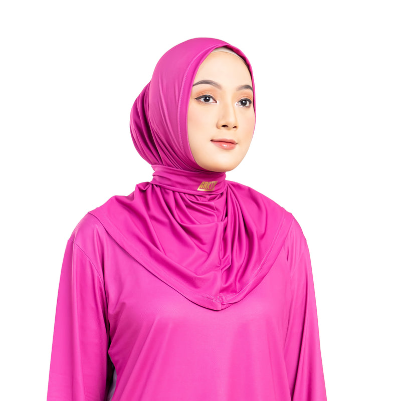 Confident Alpha Hijab Magenta With Lace x Nycta Gina