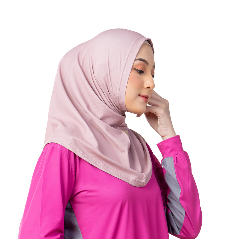 Confident Alpha Hijab Brown Non Lace x Nycta Gina