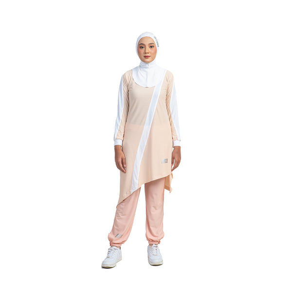Zigzag Top Ivory Cream Stripe White