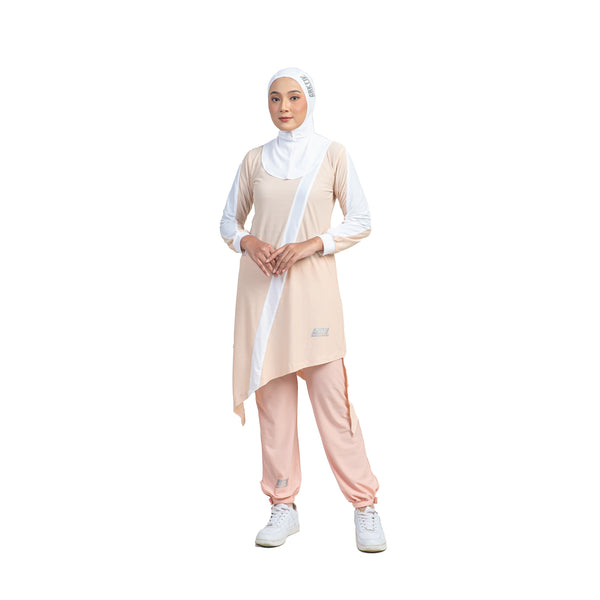Zigzag Top Ivory Cream Stripe White