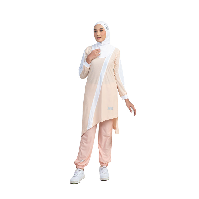Zigzag Top Ivory Cream Stripe White