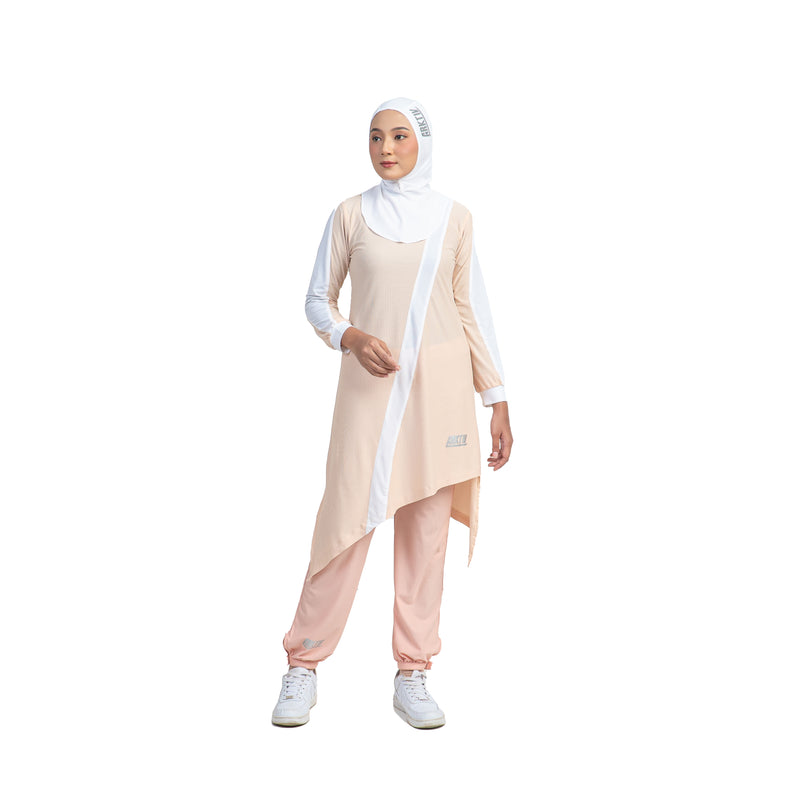 Zigzag Top Ivory Cream Stripe White