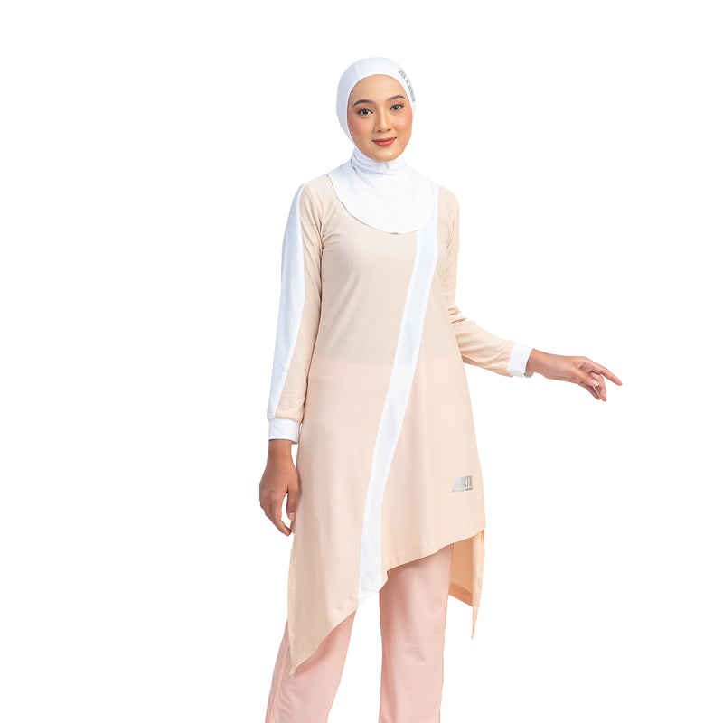 Zigzag Top Ivory Cream Stripe White