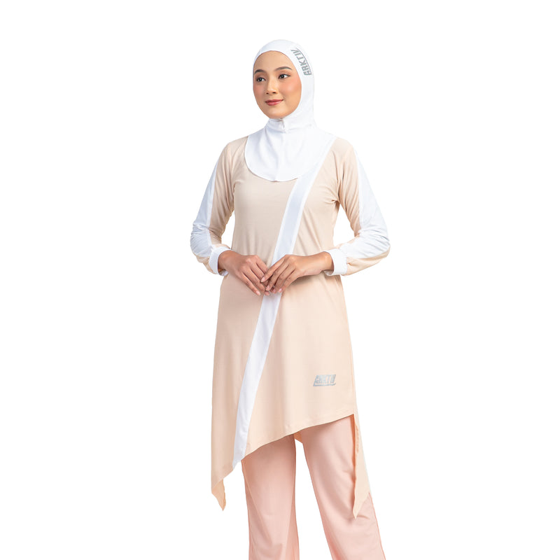 Zigzag Top Ivory Cream Stripe White