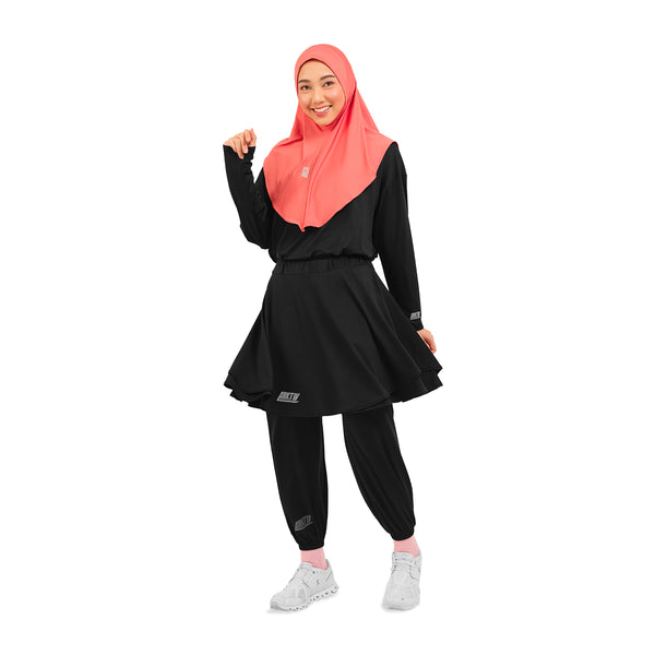 Daily Outer Skirt Essential Black x Hijab Golfer
