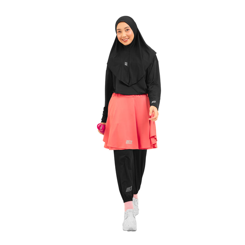 Daily Outer Skirt Essential Coral Blossom x Hijab Golfer