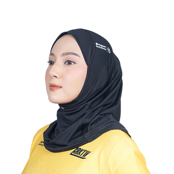 Cool Mint Hijab Black x Maybank Marathon