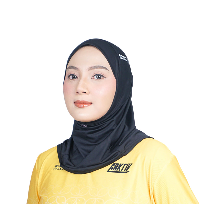 Cool Mint Hijab Black x Maybank Marathon
