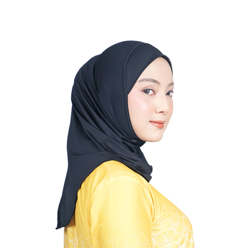 Cool Mint Hijab Black x Maybank Marathon