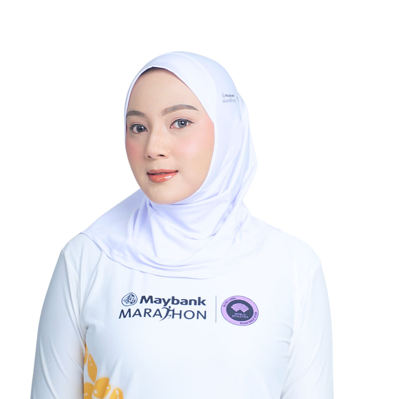 Cool Mint Hijab White x Maybank Marathon