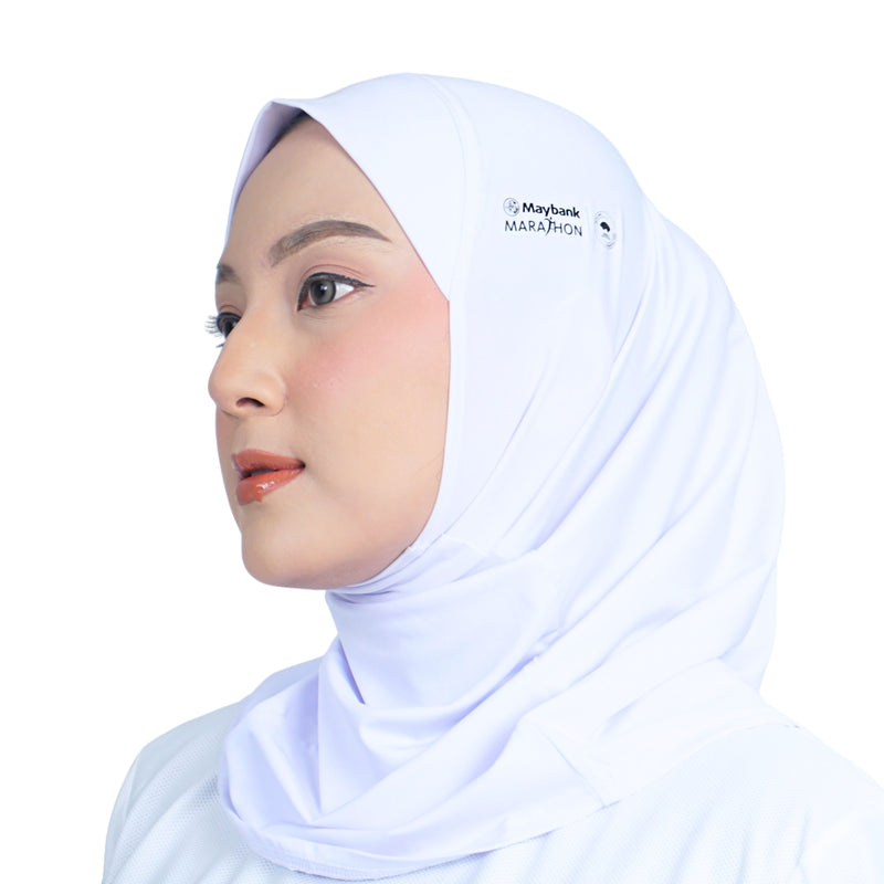 Cool Mint Hijab White x Maybank Marathon