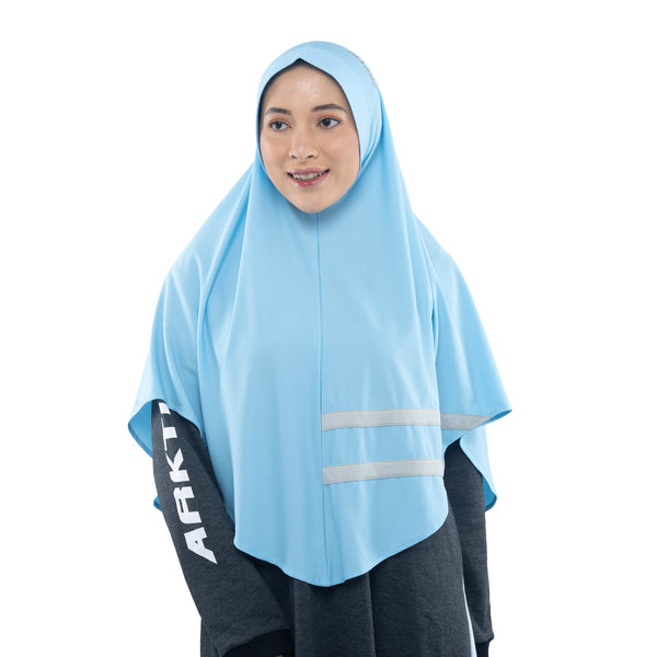 Cool Dynamic Sky Blue Midi - Sport Hijab