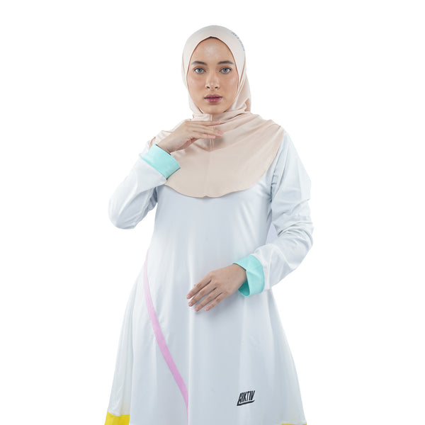 Roadbike Hijab Ivory Cream (Sport Hijab)