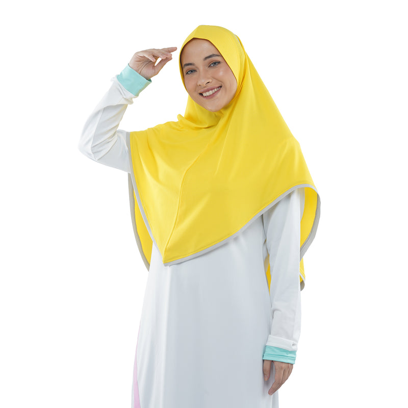 Energetic Elite Vibrant Yellow Midi (Sport Hijab)