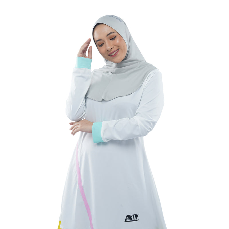 Roadbike Hijab Willow Grey (Sport Hijab)