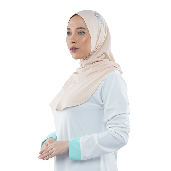 Roadbike Hijab Ivory Cream (Sport Hijab)