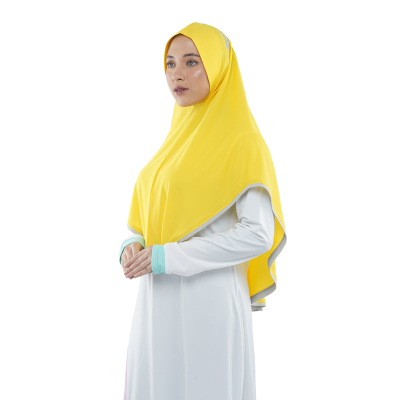 Energetic Elite Vibrant Yellow Midi (Sport Hijab)