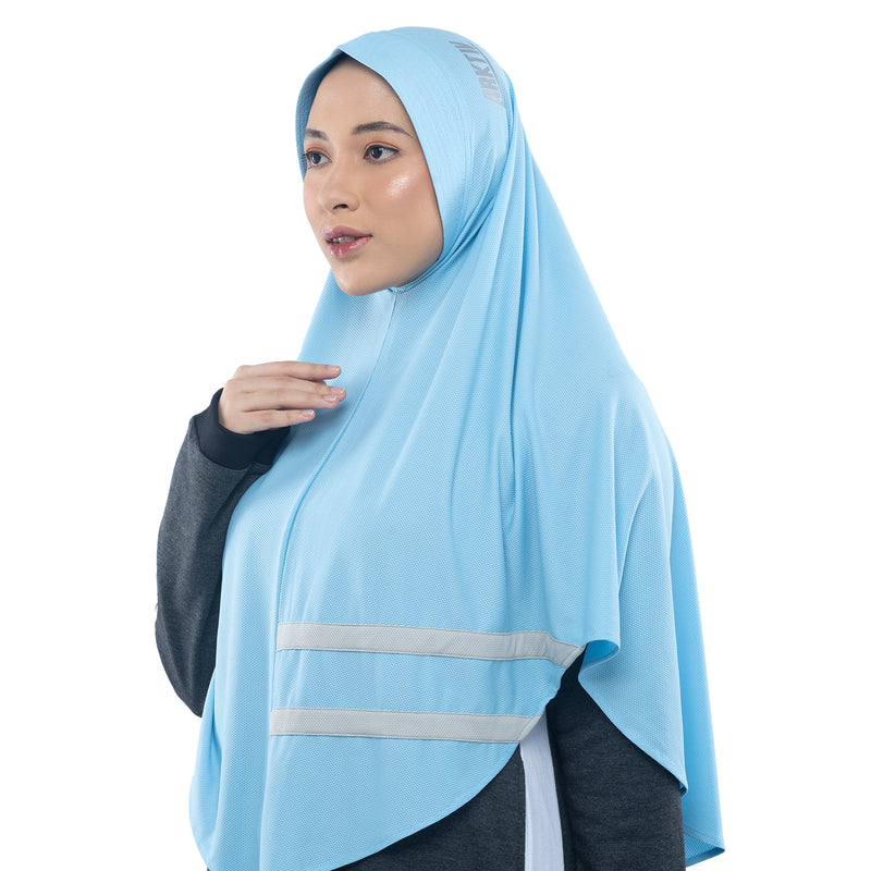 Cool Dynamic Sky Blue Midi - Sport Hijab