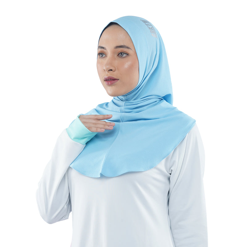 Roadbike Hijab Sky Blue (Sport Hijab)