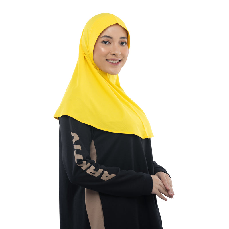 Running Hijab Vibrant Yellow (Sport Hijab)