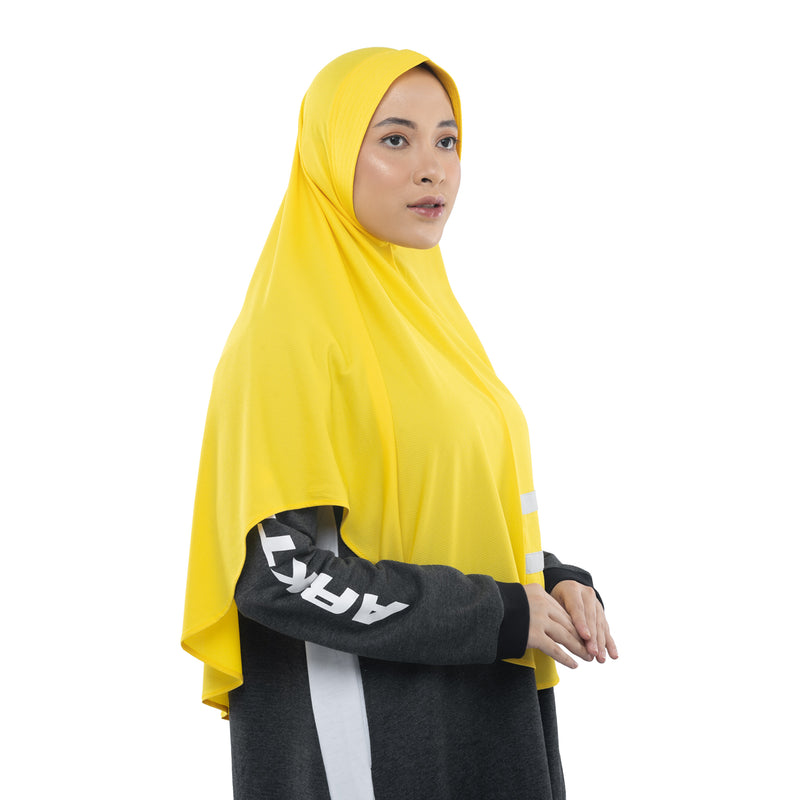 Cool Dynamic Vibrant Yellow Midi - Sport Hijab