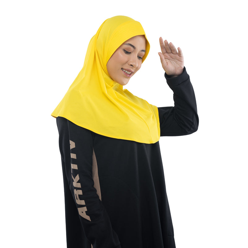 Running Hijab Vibrant Yellow (Sport Hijab)