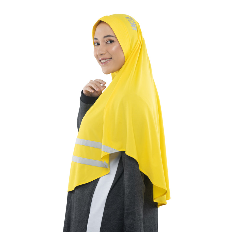 Cool Dynamic Vibrant Yellow Midi - Sport Hijab