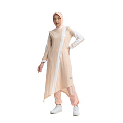 Zigzag Dress Ivory Cream Stripe White